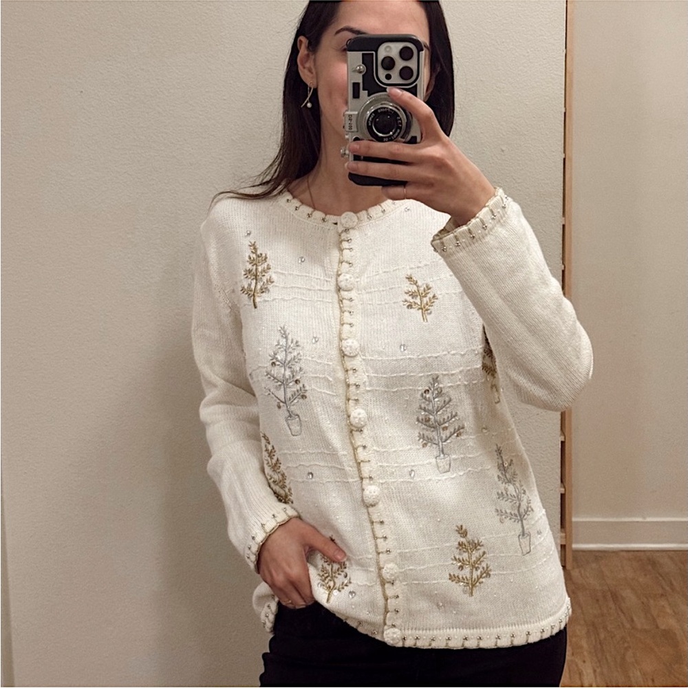 Vintage Basic Editions Holiday Cardigan